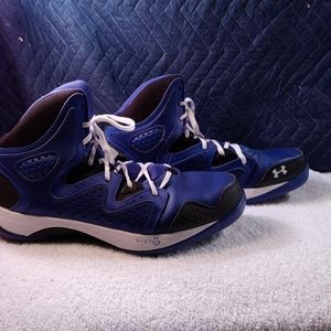 Blue under armour high tops